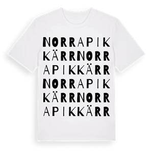 Norra Pikkärr ordlek t-shirt – ekologisk bomull t-shirt från PinShirt