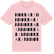 Pink Cotton t-shirt med Norra Rinn ordlek t-shirt