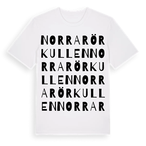 Norra Rörkullen ordlek t-shirt – ekologisk bomull t-shirt från Pinshirt