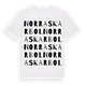 White t-shirt med Norra Skarbol ordlek t-shirt