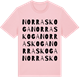 Pink Cotton t-shirt med Norra Skoga ordlek t-shirt