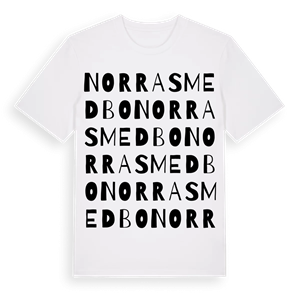 Norra Smedbo ordlek t-shirt – ekologisk bomull t-shirt från PinShirt