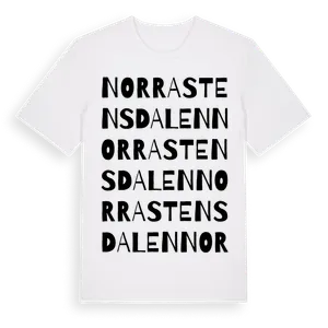 Norra Stensdalen ordlek t-shirt – ekologisk bomull t-shirt från Pinshirt