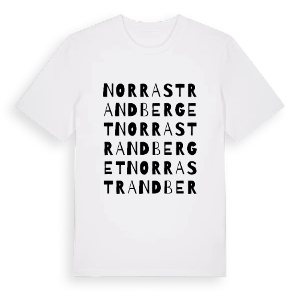 Norra Strandberget ordlek t-shirt – ekologisk bomull t-shirt från PinShirt