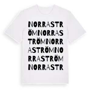 Norra Ström ordlek t-shirt – ekologisk bomull t-shirt från Pinshirt