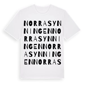 Norra Synningen ordlek t-shirt – ekologisk bomull t-shirt från PinShirt