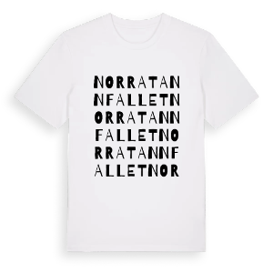Norra Tannfallet ordlek t-shirt – ekologisk bomull t-shirt från PinShirt