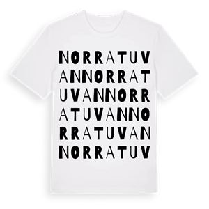 Norra Tuvan ordlek t-shirt – ekologisk bomull t-shirt från PinShirt