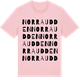 Pink Cotton t-shirt med Norra Udden ordlek t-shirt