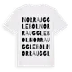 White t-shirt med Norra Ugglebol ordlek t-shirt