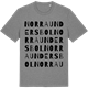 Mid Heather Gray t-shirt med Norra Undersbol ordlek t-shirt
