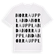 White t-shirt med Norra Upplanda ordlek t-shirt