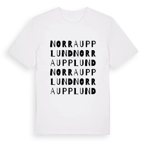 Norra Upplund ordlek t-shirt – ekologisk bomull t-shirt från PinShirt