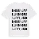 White t-shirt med Norra Upplund ordlek t-shirt