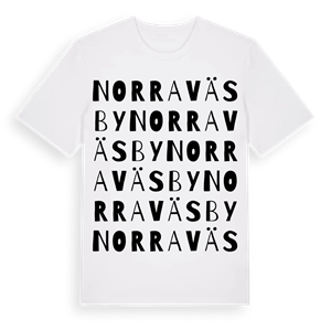 Norra Väsby ordlek t-shirt – ekologisk bomull t-shirt från PinShirt