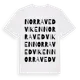 White t-shirt med Norra Vedviken ordlek t-shirt