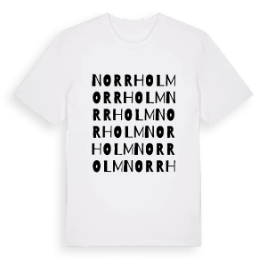 Norrholm ordlek t-shirt – ekologisk bomull t-shirt från PinShirt
