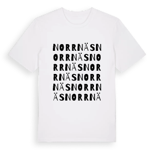 Norrnäs ordlek t-shirt – ekologisk bomull t-shirt från PinShirt