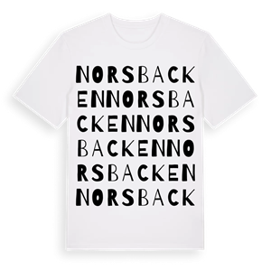 Norsbacken ordlek t-shirt – ekologisk bomull t-shirt från PinShirt