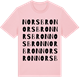 Pink Cotton t-shirt med Norsbron ordlek t-shirt