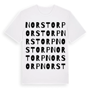 Norstorp ordlek t-shirt – ekologisk bomull t-shirt från Pinshirt