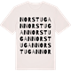 Vintage White t-shirt med Norstugan ordlek t-shirt