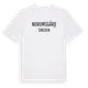White t-shirt med Norumsgård i Sverige t-shirt