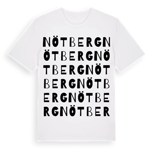 Nötberg ordlek t-shirt – ekologisk bomull t-shirt från PinShirt