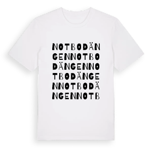 Notbodängen ordlek t-shirt – ekologisk bomull t-shirt från PinShirt