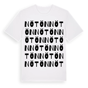 Nötön ordlek t-shirt – ekologisk bomull t-shirt från Pinshirt
