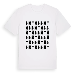 Nötön ordlek t-shirt – ekologisk bomull t-shirt från PinShirt