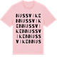 Pink Cotton t-shirt med Nussviken ordlek t-shirt