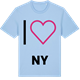 Blue Soul t-shirt med Jag älskar Ny t-shirt stort tryck