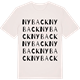 Vintage White t-shirt med Nyback ordlek t-shirt