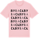 Pink Cotton t-shirt med Nyback ordlek t-shirt