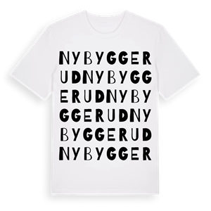 Nybyggerud ordlek t-shirt – ekologisk bomull t-shirt från PinShirt