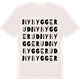 Vintage White t-shirt med Nybyggerud ordlek t-shirt
