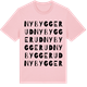 Pink Cotton t-shirt med Nybyggerud ordlek t-shirt