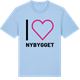 Blue Soul t-shirt med Jag älskar Nybygget t-shirt stort tryck