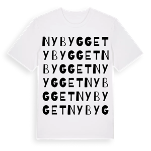 Nybygget ordlek t-shirt – ekologisk bomull t-shirt från PinShirt