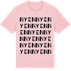 Pink Cotton t-shirt med Nyen ordlek t-shirt