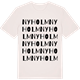 Vintage White t-shirt med Nyholm ordlek t-shirt
