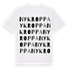 White t-shirt med Nykroppa ordlek t-shirt