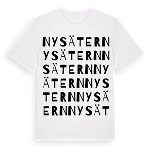Nysätern ordlek t-shirt – ekologisk bomull t-shirt från PinShirt