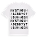 White t-shirt med Nystuguhagen ordlek t-shirt