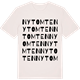 Vintage White t-shirt med Nytomten ordlek t-shirt