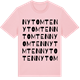 Pink Cotton t-shirt med Nytomten ordlek t-shirt