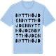 Blue Soul t-shirt med Nytthöjden ordlek t-shirt