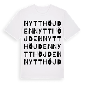 Nytthöjden ordlek t-shirt – ekologisk bomull t-shirt från PinShirt