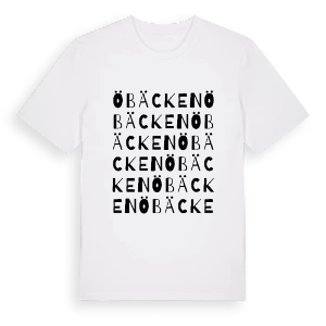Ö Bäcken ordlek t-shirt – ekologisk bomull t-shirt från PinShirt